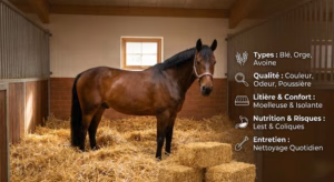 Lire la suite à propos de l’article Paille pour cheval : conseils pour bien choisir